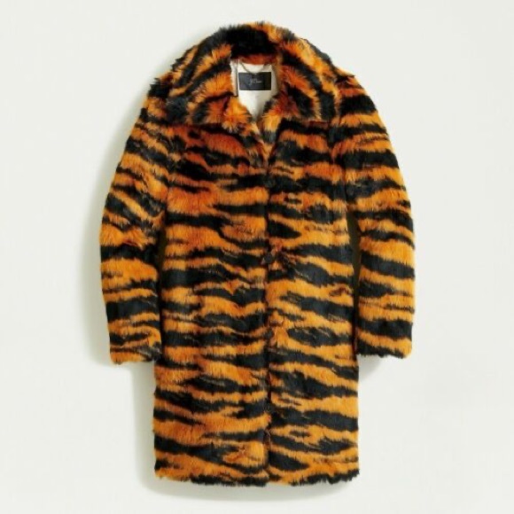 J Crew Faux Tiger Jacket - Picture 1 of 3
